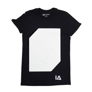 T-shirt adulte phosphorescent et led, Noir/blanc