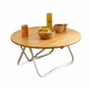 Table d’appoint jardin en bois certifié – Élégante, solide et éco-responsable pour vos moments en plein air