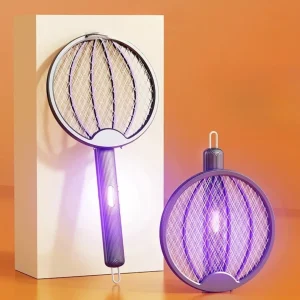 Tapette à mouches électrique avec lumière – Élimine instantanément moustiques et insectes volants, efficace jour et nuit