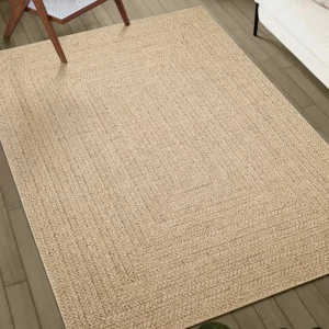 Tapis extérieur écologique en jute – Style naturel et durable pour terrasse ou balcon – Résistant et éco-responsable