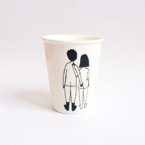 Tasse Porcelaine Helen B, Couple Nu