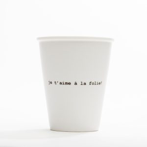 Tasse porcelaine Helen B, Je t&rsquo;aime à la folie