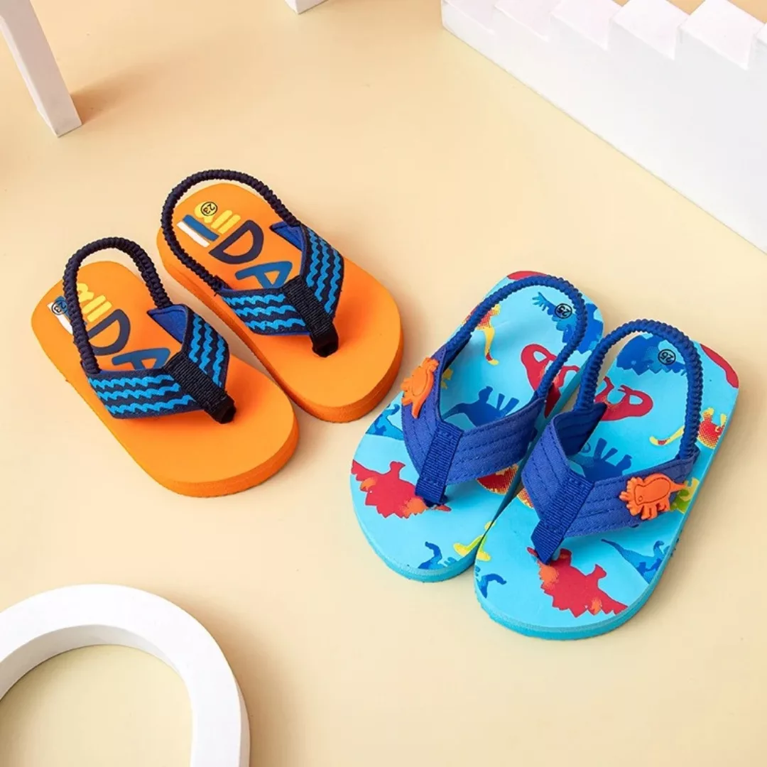 Tongs garçon avec bride arrière élastique – Maintien optimal pour courir et jouer tout l’été – Image 6