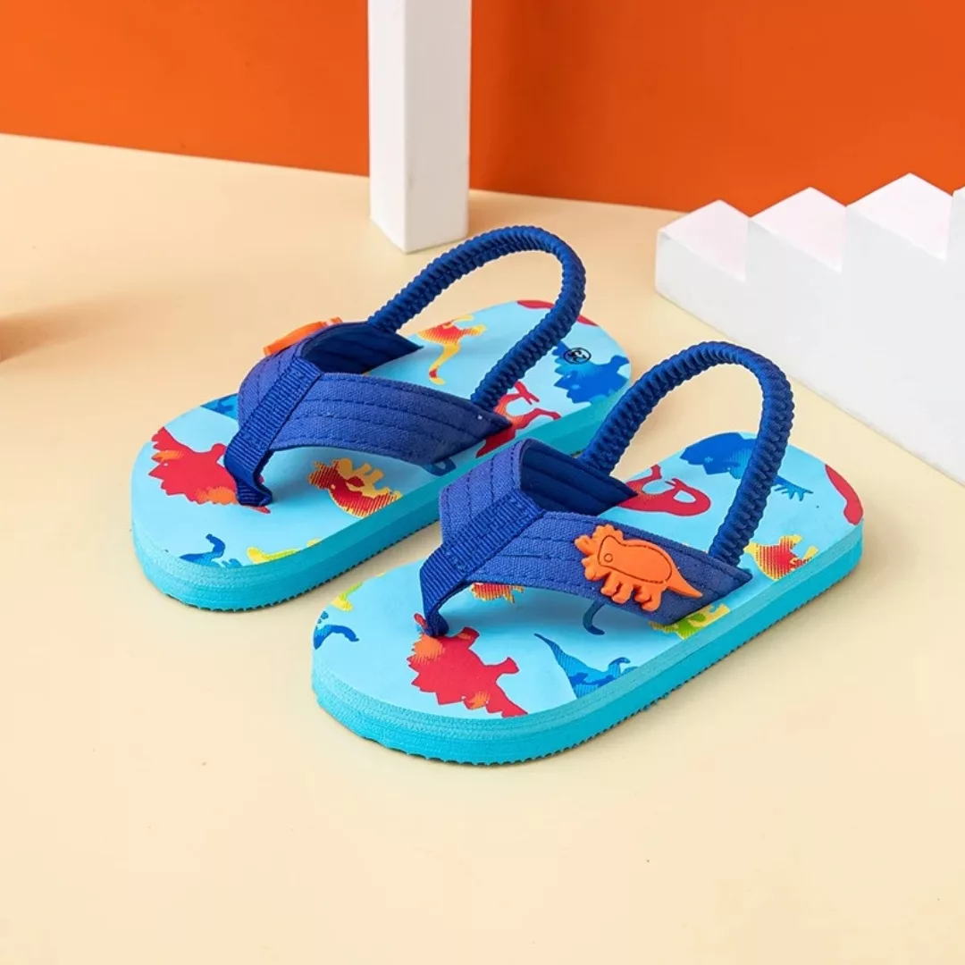 Tongs garçon avec bride arrière élastique – Maintien optimal pour courir et jouer tout l’été – Image 2