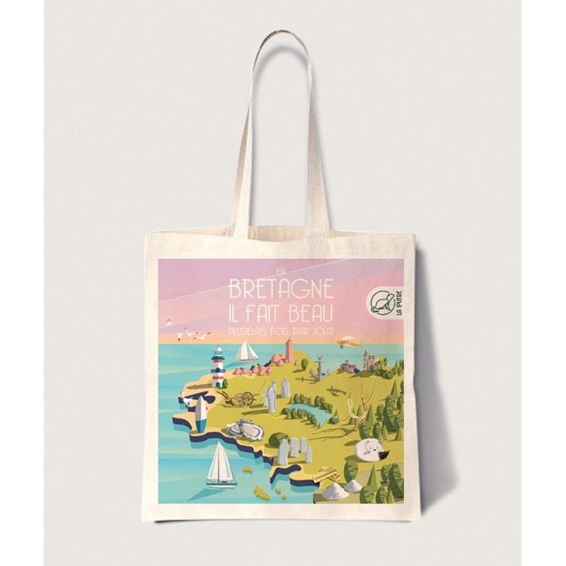 Tote Bag Coton Bretagne, La Loutre