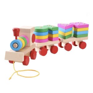 Train en Bois à Empiler