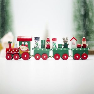 Train en Bois de Noël