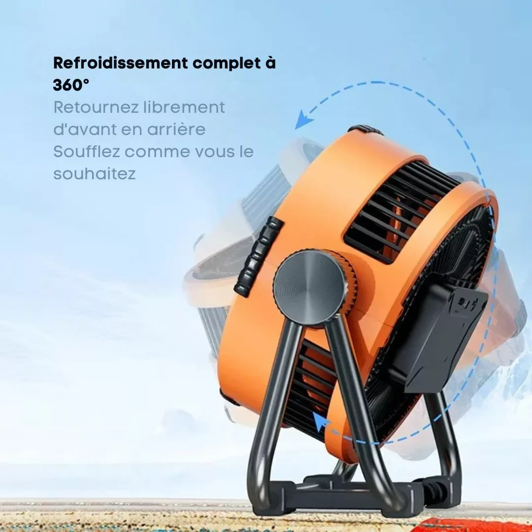 Ventilateur led lumineux portatif pour jardin fête – Ambiance magique et fraîcheur instantanée en extérieur – Image 5