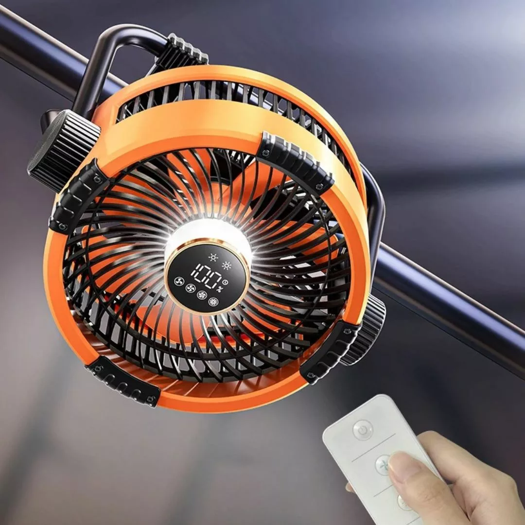 Ventilateur led lumineux portatif pour jardin fête – Ambiance magique et fraîcheur instantanée en extérieur – Image 6