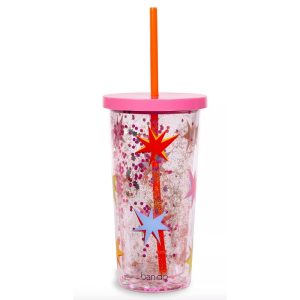 Gobelet à paille et paillettes étoiles Starburst