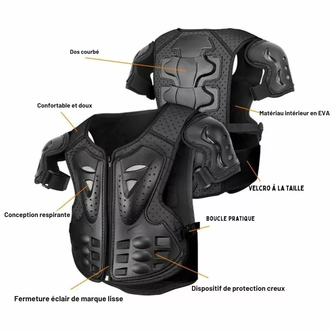 Veste moto enfant – Protection renforcée, style racing, sécurité optimale pour jeunes motards – Image 4